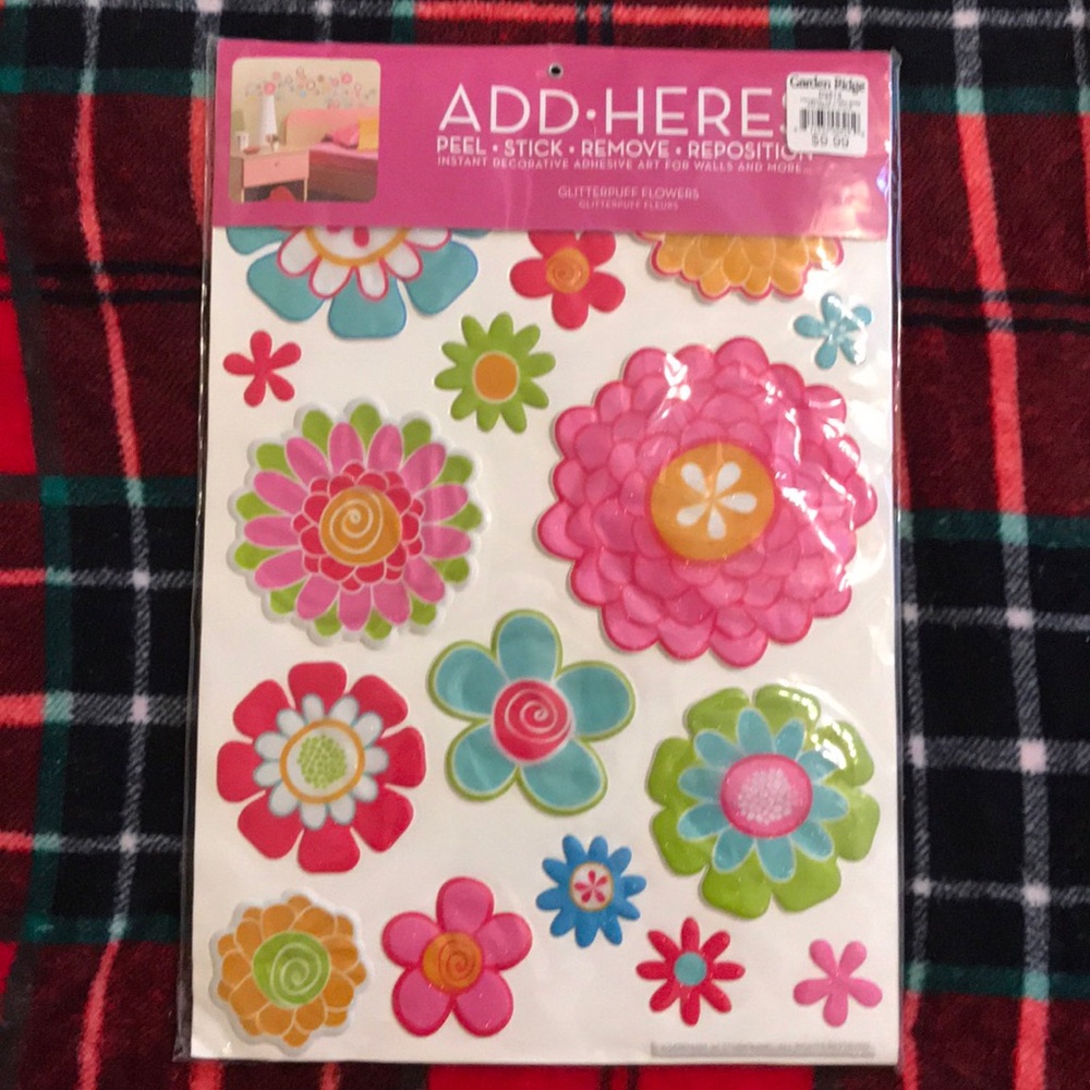 Glitter puff Flowers room decor